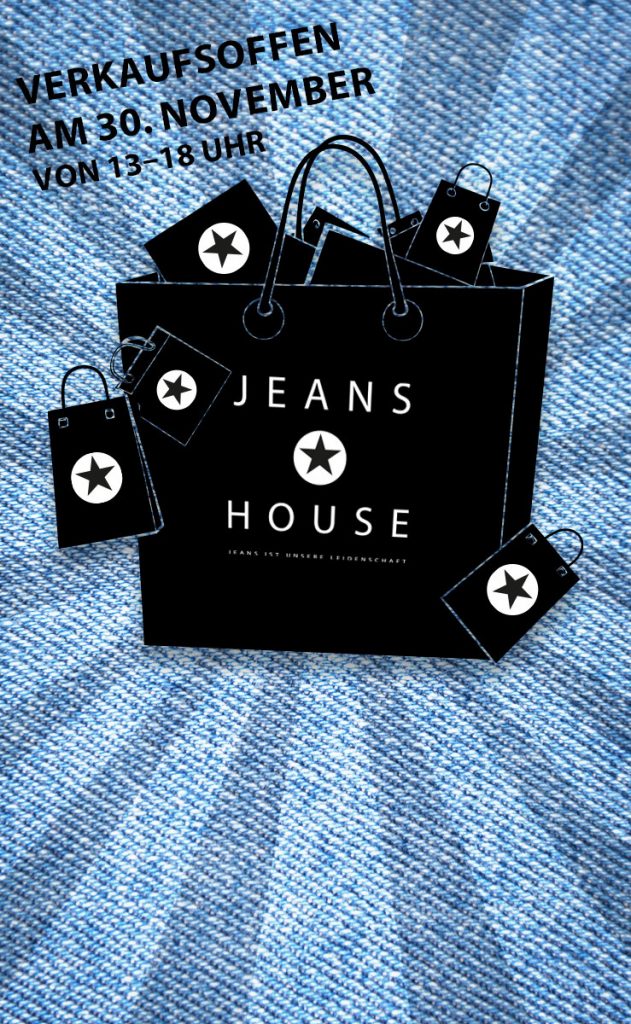 Am 30.11. öffnen wir von 13–18 Uhr für euch! Entdeckt neue Styles, Geschenkideen und exklusive Sonntagsspecials im Jeans House.