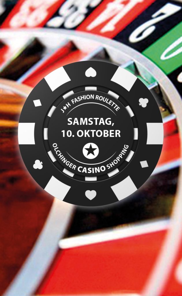 Casino-Feeling im JEANS HOUSE Olching! Am Samstag, 10. Oktober 2026 lädt das JEANS HOUSE gemeinsam mit zahlreichen Unternehmen zu einem besonderen Shopping-Erlebnis ein. Von 9:00 – 16:00 Uhr haben Sie die Gelegenheit, am Nöscherplatz an unserem Roulette zu drehen und einen bis zu 20%-Rabatt-Gutschein* zu gewinnen, der auf den anschließenden Einkauf bis Mittwoch, 14.10.2026 bei allen teilnehmenden Unternehmen eingelöst werden kann.